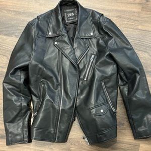 ZARA Faux Leather Jacket Size XL